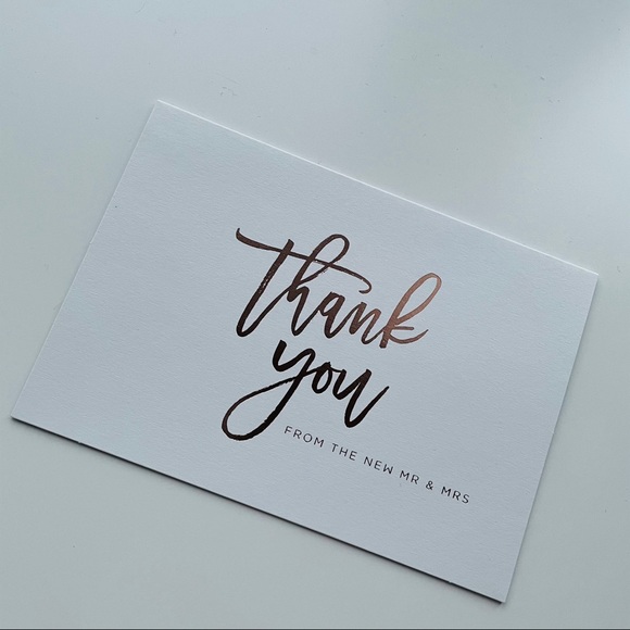 Wedding Thank You Cards 12 Pk Envelopes Included - Picture 8 of 9